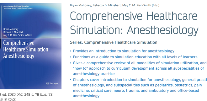 Blog - Rebecca Minehart Publishes <br><i>Comprehensive Healthcare Simulation: Anesthesiology</i> </br>